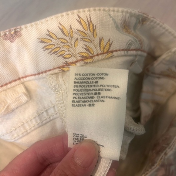 Anthropologie Jeans Womens 27 Pilcro Letterpress Floral Hi Rise Trouser Bootcut - Picture 4 of 5